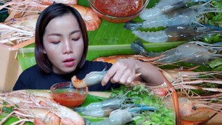 กินจุ๊กุ้ง2สหาย สุกๆดิบๆ น้ำจิ้มซีฟู้ดรสเด็ด    แซ่บๆหลังฝนตก10/สิงหาคม/64