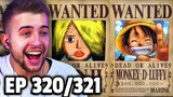 STRAWHATS GET NEW BOUNTIES!! One Piece Episode 320 & 321 REACTION!!