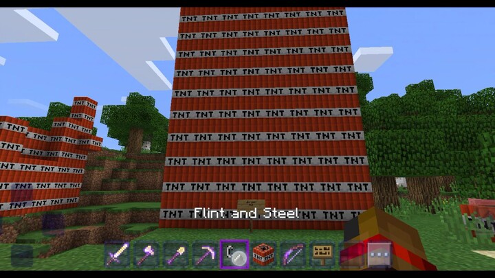 craft man tnt tower explode