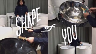 [Drum] Memainkan "Shape of You" dengan tong besi.