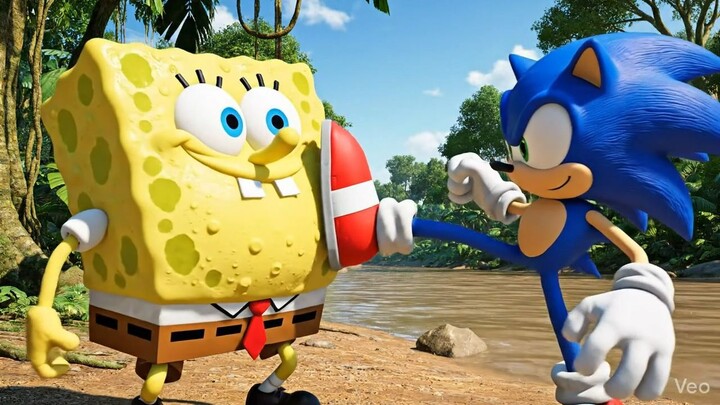action -SpongeBob -  sonic