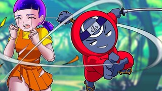 【Poppy Playtime】乌贼游戏娃娃和粉红士兵是夜间忍者