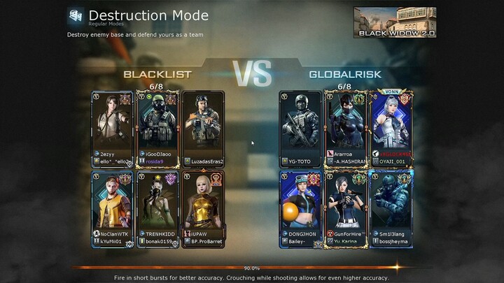 Crossfire - Regular Mode - Destruction Mode - Black Widow 2.0