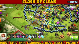 MOST EPIC ANTI 2 STARS TH14 FARMING_TROLL BASE + PROOF!!