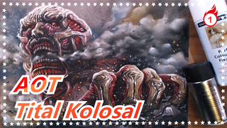 [Attack on Titan] Tital Kolosal, Menggambar Cepat Dengan Pastel, Pecandu Gambar_1