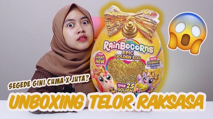 BUKA KEJUTAN TELOR UNICORN RAKSASA | RAINBOCORNS EPIC GOLDEN EGG |  #Racil