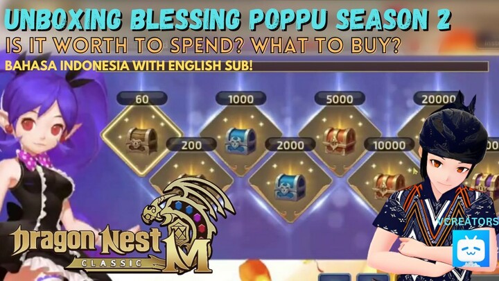 [ID/EN] UNBOXING BLESSING POPPU SEASON 2 - Dragon Nest M CLASSIC | Vtuber Indonesia #Vcreators