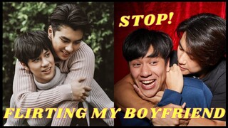 [OhmNanon] Flirting my boyfriend for 3 minutes straight | Bickering Moments