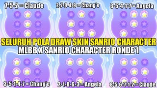 SELURUH POLA DRAW SKIN SANRIO CHARACTER MOBILE LEGENDS 2023! TOKEN DRAW GRATIS EVENT SANRIO RONDE 1