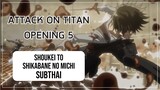 【Attack on Titan】 Opening 5 - Shoukei to Shikabane no Michi Full [ซับไทย/THAISUB]