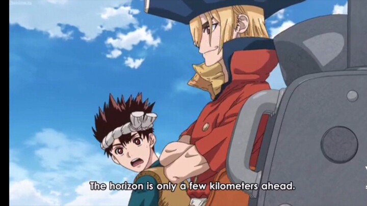Dr. Stone New World. Senku make a Motorboat for the first time.