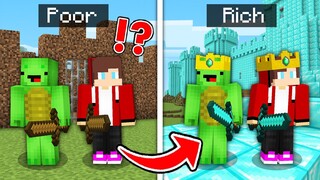 JJ and Mikey CASTLE from POOR to RICH in Minecraft - Maizen