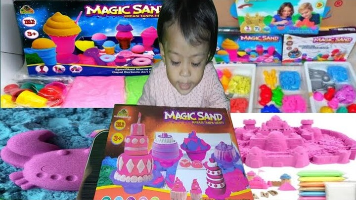 Buat Kue Ulang Tahun Dari Mainan Pasir pasiran | Magic Sand