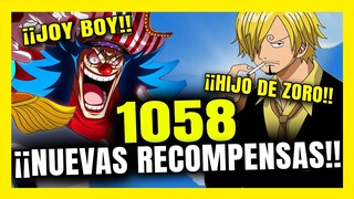 ONE PIECE 1058 ⏩ *ODA ES DIOS* ¡¡SANJI HUMILLADO!! ¡¡LAS NUEVAS RECOMPENSAS DE LOS MUGIWARA!! 😱😱