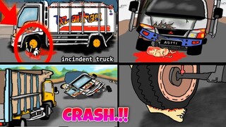 kumpulan kecelakaan mobil truk oleng ,truk fuso,truk muatan,truck kontainer,truk kayu | kartun lucu