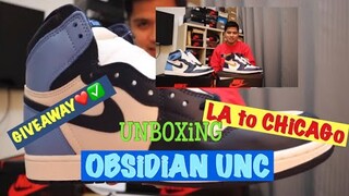 JORDAN 1 LA to CHI / OBSIDIAN BLUE (UNBOXING) PLUS GIVEAWAY