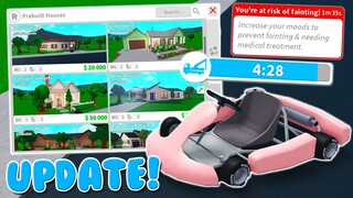 BLOXBURG MARKETPLACE UPDATE! *Prebuilt Houses, Fainting, Towing, and More!*