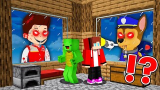JJ and Mikey found PAW PATROL.EXE and  in MINECRAFT - Maizen