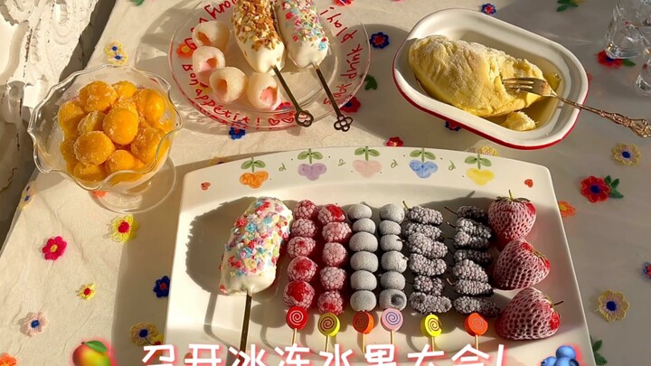 It’s frozen fruit party time! The ultimate summer cooling hack for lazy folks!