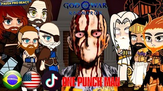 Greek and Norse gods react to Saitama+Garou || opm || God of War || gacha