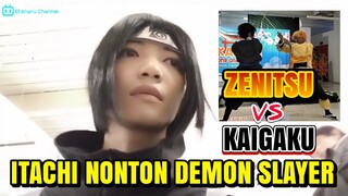 ITACHI NONTON COSPLAY TEAM PERFORM KAIGAKU VS ZENITSU DEMON SLAYER INFINITY CASTLE - GANAS COSTEAM