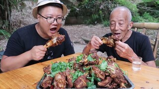 Countryside Recipe & Mukbang | Braised Pork Backbone