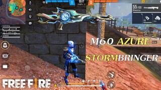 Free Fire TH  สกินปืน M60 AZURE STORMBRINGER  อย่างแรง