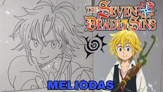 menggambar meliodas nanatsu notaizai