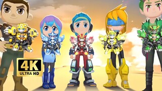 【4K remastered version】Fierce Battle of the Wheels OP "War Wheels GO FIRE!"