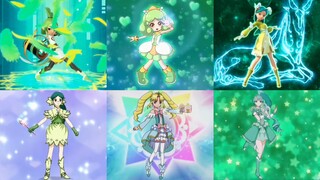 6 green domestic magic girls transformed, green magic girls are really rare