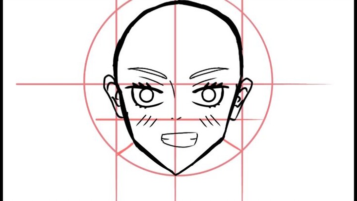 Menggambar kepala anime