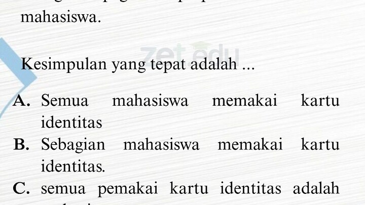 Latihan Soal TIU SKD CPNS / Kedinasan: Silogisme / Penarikan Kesimpulan Part 1