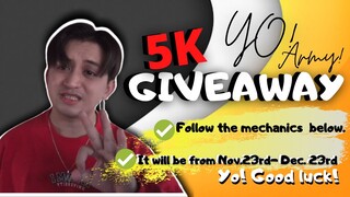 FINALLY! YO! ARMY GIVEAWAY