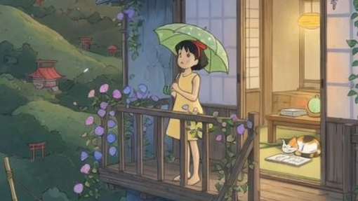 Soft and Peaceful Ghibli Style Loop