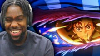 "Foreigner reaction" Black man Michael watched the trailer of "Demon Slayer Infinite City" and react