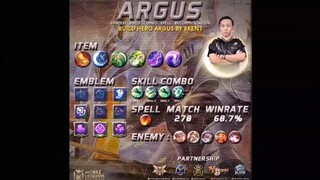 BUILD ARGUS 1 HIT BKENT, wajib coba #BuildHeroMLBB , Next build siapa lagi nih ?