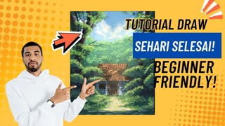 GAMBAR SCENERY ANIME TERNYATA GAK SESUSAH ITU [full process+commentary 1000k folls]