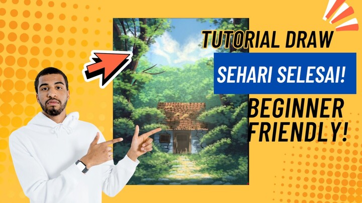 GAMBAR SCENERY ANIME TERNYATA GAK SESUSAH ITU [full process+commentary 1000k folls]
