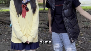 Rapper man and cute girl