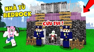 THỬ THÁCH 24 GIỜ VƯỢT NGỤC KHỎI NHÀ TÙ BEDROCK TRONG MINECRAFT*1 NGÀY MỀU VÀ REDHOOD VƯỢT NGỤC