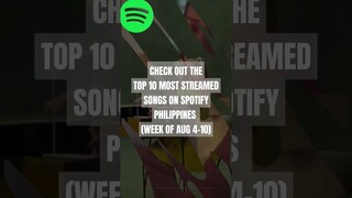 CHECK OUT THE TOP MOST STREAMED SONGS ON SPOTIFY PHILIPPINES (WEEK OF AUG 4-10) #shorts #spotify