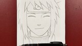 Anime drawing | how to draw Minato Namikaze step-by-step