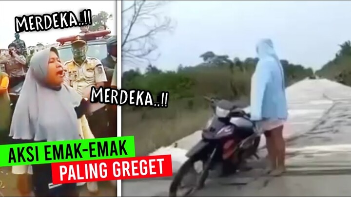 Emak-Emak Ngomelin Pakpol..!! Inilah Deretan Aksi Emak-Emak Paling Greget