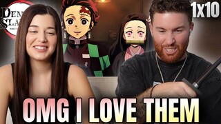 HER VERY FIRST ANIME! Demon Slayer 1x10 REACTION! | Together Forever