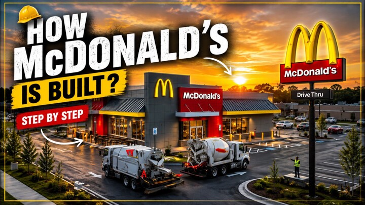 How McDonald’s Is Built 🍔🏗️ | Step-by-Step Construction