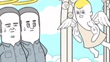 Funny Japanese comics: Life in heaven seems very happy