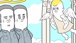 Funny Japanese comics: Life in heaven seems very happy