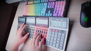 Memainkan lagu Pokémon dengan 4 kalkulator "Mezase Pokémon Master".