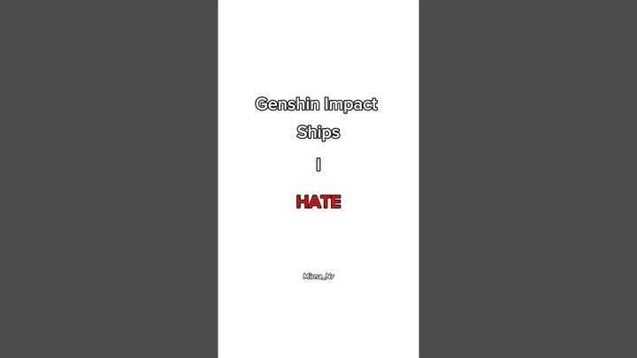 Genshin Impact ships I HATE || suck it up || #genshinimpact #fypã‚· #shorts #foryou