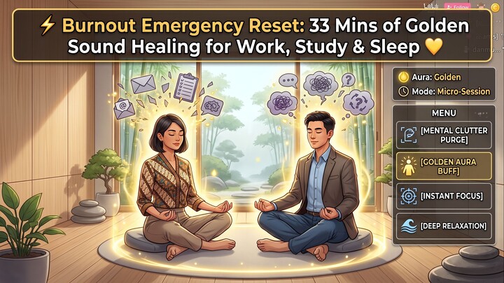 ⚡ Burnout Emergency Reset: 33 Mins of Golden Sound Healing for Work, Study & Sleep 💛